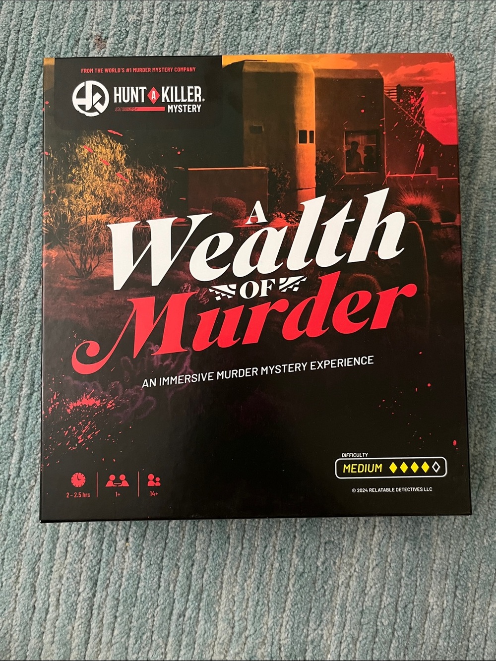 Hunt A Killer "A Wealth of Murder" Mystery Game - Black & Red Box